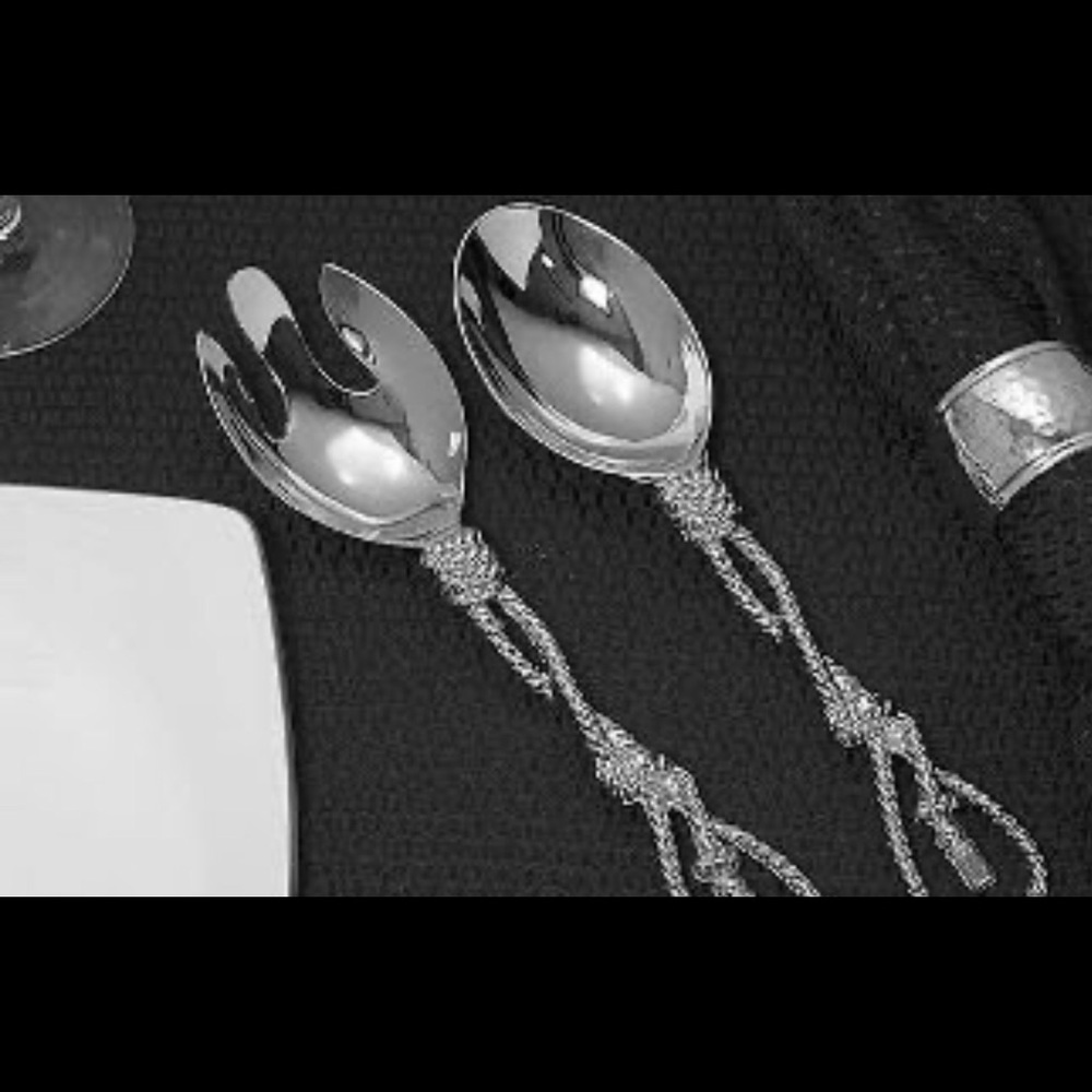 Chrome salad server set